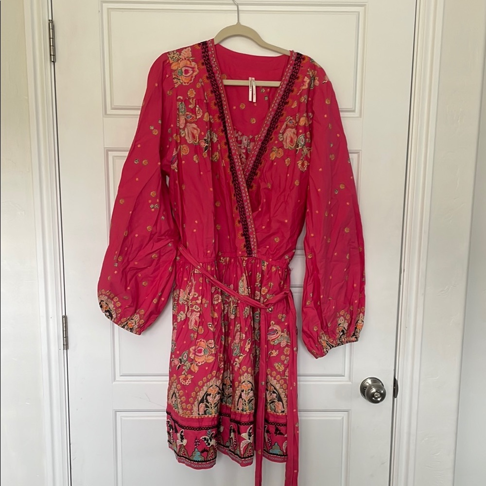 Anthropologie Pink Floral Dress